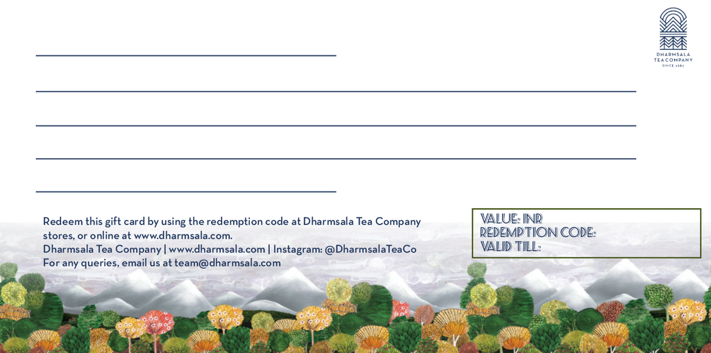 Dharmsala Tea Company Gift Card