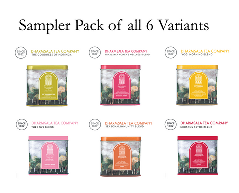 Sampler Pack: 6 Variants of Dharmsala x Mini Shastri Ayurvedic Blends (6 * 25g)